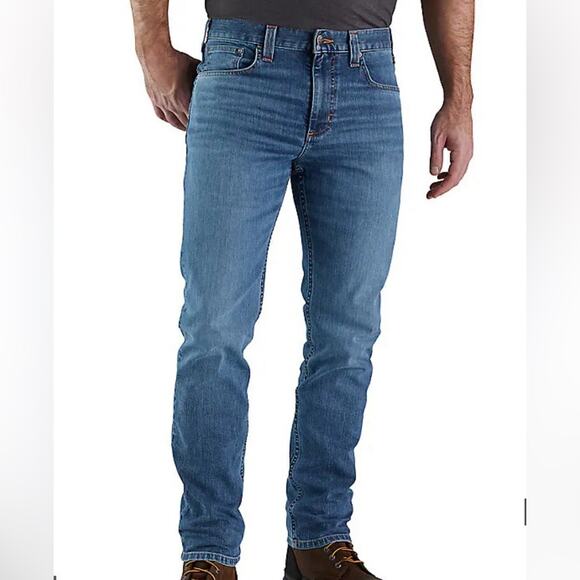 Carhartt Other - Carhartt Mens Jeans SZ 42/30 Blue Slim Straight Heavyweight Work Casual‎ Wear
